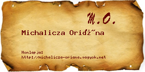 Michalicza Oriána névjegykártya